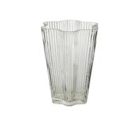 Vase en verre ondulé 20cm Transparent