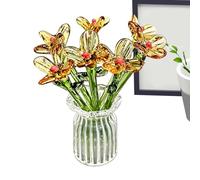 Vase en Verre pour Fleurs,Mini déco de Table Moderne,Vase à Fleurs Moderne pour Centres de Table | Idéal pour Maison Chambre Salon Salle De Bain Cuisine Bureau Ferme Appartement Et Intérieur
