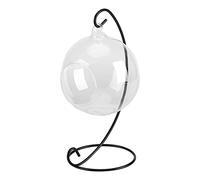 Vase en Verre Suspendu Grand Terrarium avec Cadre en Fer Conception en Forme de Boule pour Plantes aériennes succulentes décoration intérieure et extérieure Transparent 12 cm de