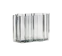 Vase en verre transparent, rond, à poser - Hübsch, Umber - Ø16xH20 cm