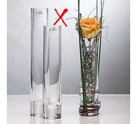 Vase en verre Vase de fleurs de Sandra Rich série SOLIFLEUR transparent 20cm
