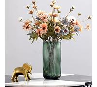 Vase en verre, vase décorative nordique en cristal transparent, vase colonne pour arrangement floral, ornements pour décoration de bureau à domicile, cadeau pour mariage, pendaison de crémaillère