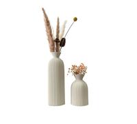 Vase Ensemble de 2 vases décoratifs à Motifs ondulés for Fleurs séchées, idéal for la décoration Bureau, d'entrée ou Salon DéCoration du Salon(Color 1)