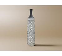 Vase Ethnique Chic en polyrésine Noir et Blanc H78 cm LAORA