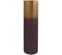 Vase fait à la main en fer OA 25x25x90 violet foncé et or