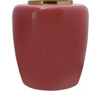 Vase fait à la main en fer OBLA 34x34x36,5 corail et or