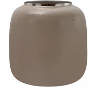 Vase fait à la main en fer ODLI 20x20x20 taupe et gris