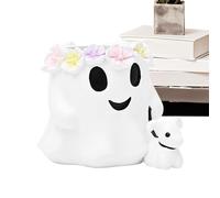 Vase fantôme Halloween, seau fantôme d'Halloween | Seau à friandises en forme de chien de marche pour l'extérieur, rangement de bureau d'Halloween, ornements fantômes, pot de fleurs pour l'intérieur