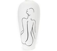 Vase femme blanc mate résine 34.00x34.00 cm