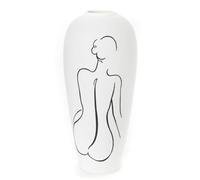 Vase femme blanc mate résine 34.00x34.00 cm