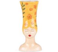 Vase femme marge jaune 39 cm - Table Passion - Décoré - Pierre Jaune G