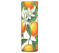 Vase fin de 30 cm de haut, vase à fleurs vibrantes, oranges et citron vert, vase rond décoratif pour fleurs, 30 cm x