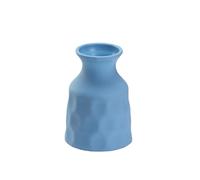 Vase Fleur Composition Florale Simple et Moderne avec Un Vase en Plastique Une Bouteille de Fleurs séchées, idéale for décorer Salon(Blue)