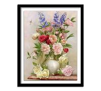 Vase Fleur Diamond Painting 55x70cm Grand Format Broderie Diamant Painting, 5D Peinture Diamant Tableau Perle Point de Croix Kit Complet Strass DIY Adultes Enfants Femme Cadeau, Maison Décor Z-3105