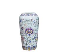 Vase Fleur Petit Vase en céramique for Peinture Vintage élégante Faite à la Main, Vases décoratifs Porcelaine émaillée for Le Bureau et Maison(Light Blue-F)