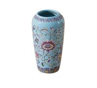 Vase Fleur Petit Vase en céramique for Peinture Vintage élégante Faite à la Main, Vases décoratifs Porcelaine émaillée for Le Bureau et Maison(Blue-F)