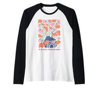 Vase Floral Abstrait Arc-en-Ciel sérénité Art Manche Raglan