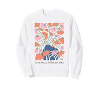 Vase Floral Abstrait Arc-en-Ciel sérénité Art Sweatshirt
