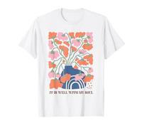 Vase Floral Abstrait Arc-en-Ciel sérénité Art T-Shirt