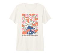 Vase Floral Abstrait Arc-en-Ciel sérénité Art T-Shirt Haut de Gamme