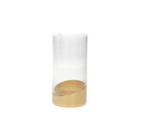 Vase Foglie D'oro 20 cm or - - Or - Verre