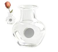 Vase Fridge Magnets Glass Tiny DIY Cute Mini Decorative Magnet Vases for Refrigerator Kitchen Office School Locker Memo Board Whiteboard Apartment Farmhouse Home Decor Accessory Set