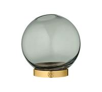 AYTM Vase Globe Ø 10cm forêt verte, or H 10cm x Ø 10cm
