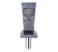 Vase Grave Solaire - Pot Illuminé, Fixation de Lumière Grave | Décoration de Vase Solaire Longue durée, Base de Fleurs de Clôture de Sol pour les proches perdus Espace de mémoire, Zone de Mourning