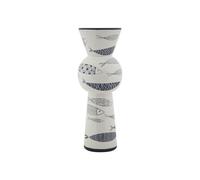 Vase Haut en Céramique "Poissons" 38cm Multicolore