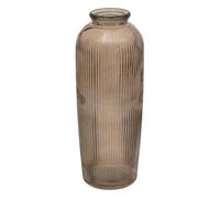Vase Haut strié en Verre recyclé Marron H 72 cm - Atmosphera