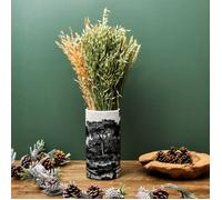 Paris Prix Vase Cylindre en Dolomite «Black Forest» 25 cm Noir