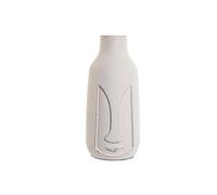 Vase Home ESPRIT Blanc Bois de manguier Visage moderne 15 x 15 x 30 cm