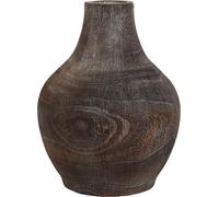 Vase Home ESPRIT Gris foncé Colonial Colonial Bois de Paulonia Finition antique 16 x 16 x 24 cm