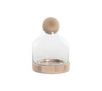 Vase Home ESPRIT Transparent Naturel Bois Cristal 18 x 18 x 24 cm