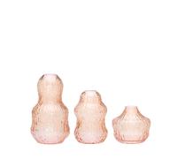 Vase Hubsch Interior Fuyu (x3) Marron ø 11x20 cm / ø 10x15 cm / ø 11x10 cm