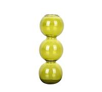 Vase Hydroponique à Bulles en Verre Transparent, Vase à Fleurs Moderne 3/4 Boule Bourgeon Vase Vase en Verre, Vase Floral Unique Vase Globuleux Créatif pour Centres de Table de(3 balles vertes)