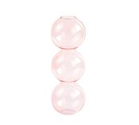 Vase Hydroponique à Bulles en Verre Transparent, Vase à Fleurs Moderne 3/4 Boule Bourgeon Vase Vase en Verre, Vase Floral Unique Vase Globuleux Créatif pour Centres de Table de(3 boules roses)