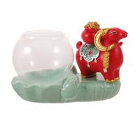 Vase Hydroponique Chèvre Porte-fleurs, Résine Céramique Transparente | Style Année Chèvre, Intérieur Bureau et Coin Étude, pour Pothos et Boutures