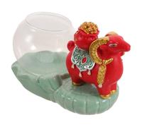Vase Hydroponique en Céramique pour Plantes, Style Année du Mouton | Transparence L’eau, Propagation des Boutures, Format Compact pour Bureau et Coin D’étude