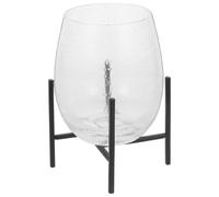 Vase Hydroponique en Verre et Fer, Support Artisanal pour Table | Style Japonerie Minimaliste, Base Stable, pour Compositions de Fleurs et Centres de Table de Mariage