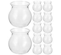 Vase Hydroponique Miniature Transparent 14 Pièces en Plastique | Affichage Clair, Résiste aux Chutes Accidentelles, Design Peu Encombrant, Usage Bureau et Maison