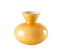 Vase Idria Ambre et Lattimo H 27 cm