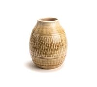 Vase Kimia taupe 20 cm grès 17.00x17.00 cm