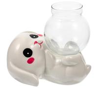 Vase Lapin en Céramique et Verre pour Bureau, Décoration Moderne