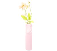 Vase Lapin en Céramique Rose pour Fleurs Séchées et Décoration