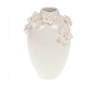 Vase Linéa en céramique blanc H24 cm - Amadeus