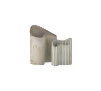 Vase Lot de 2 en Grès Marron Henaj