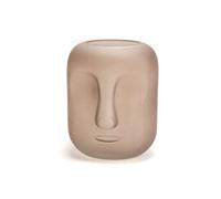 Vase masque marron verre 16.00x16.00 cm
