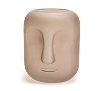 Vase masque marron verre 16.00x16.00 cm