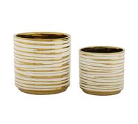 Vase Mauro Ferretti Blom (x2) Blanc 23x22-18x17,5 cm